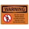 Signmission Safety Sign, OSHA WARNING, 5" Height, 7" Width, Do Not Enter Room When Alarm Sounds, Landscape OS-WS-D-57-L-12549 - alternate 1